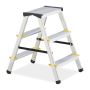 Household ladder 60.5x41x60cm., silver/black/yellow color