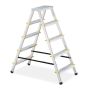 Household ladder 103x45.5x92.5cm., silver/black/yellow color