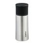 Drinking bottle with cup 19.5x7cm., silver/black
