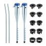 Set of 2 umbrella stands 56x7x10cm., silver/blue/black