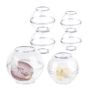 Set of 6 transparent food organizers.