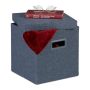 Folding seat with hinged lid 29.5x29.5x29.5cm., gray