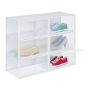 Set of 6 transparent boxes 19x34.5x27cm., white