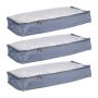 Set of 3 transparent bags 14x100x45cm., gray