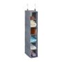 Set of 2 hanging closet organizers 92x15.5x30cm., gray