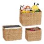 Set of 3 baskets, brown