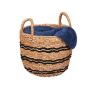Storage bag 25x30cm., light brown/black