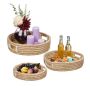 Set of 3 trays, light brown/white