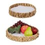 Set of 2 fruit baskets, beige/white