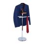 Clothes rack 120x45x28cm., silver/brown