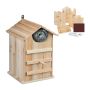 Birdhouse 38.5x25x28cm., light brown