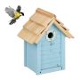 Birdhouse 27x22x15cm., light blue/light brown