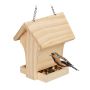 Bird feeder 34.5x17x14cm., light brown/silver color