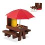 Squirrel food feeder 30x28x27cm., brown/red/silver color