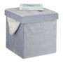 Folding seat with hinged lid 38x38x38cm., gray
