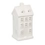 Candle holder "House" 14.5x7x6cm., white color