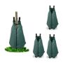 Set of 4 drip irrigation bags for watering trees 75L., dark green