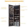 Hanging mirror-jewelry cabinet 36.5x11.5x120cm., brown/black