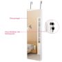 Hanging mirror-jewelry cabinet 138x35.5x10cm., white/black