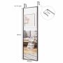 Hanging mirror 36.5x1.5x107cm., black