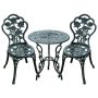 Garden furniture set with 2 chairs and a table Outsunny, dark green