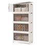 Bookcase 65x39x142cm., white/brown