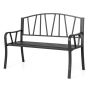 Garden bench 53x129x93cm., black