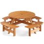 Picnic table 179x179x70cm., light brown