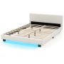 Double bed frame 210x145x65cm., white/black