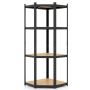 Storage shelf 70x70x180cm., black/light brown