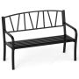 Garden bench 128x60x86cm., black