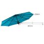 Outdoor umbrella 183x244cm., mint/white color