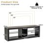 TV table 140x35x47cm., black