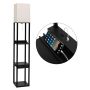 Floor lamp 25x25x159.5cm., black/white