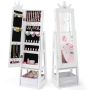 Children's mirror 31.5x30x115cm., white/black