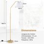 Floor lamp 25x168cm., gold/white color