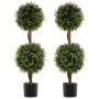 Set of 2 artificial trees 28x90cm., various colors