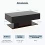 Coffee table 110x60x40cm., black