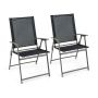 Set of 2 folding chairs 62x58x96cm., black