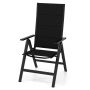 Folding garden chair 70x58x112cm., black
