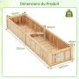 Raised bed 227x59.5x40cm., light brown