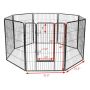 Dog fence 380x75cm, black