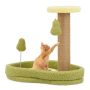 Scratching post 50x35x42cm., green/brown