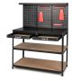 Desk 121x61x156cm., black/brown