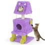 Scratching post 48x48x111cm., purple/yellow