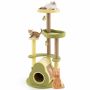 Scratching post 59x59x124.5cm., green/brown