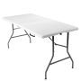 Tourist folding table 153x74x74cm., white/black