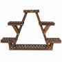 Flower stand 99x25x64.5cm., brown