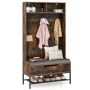 Clothes rack 90x38.5x170cm., brown