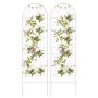 Set of 2 plant trellis 180x50cm., white